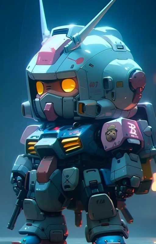 H&igrave;nh nền Gundam 4K phong c&aacute;ch dễ thương cho điện thoại