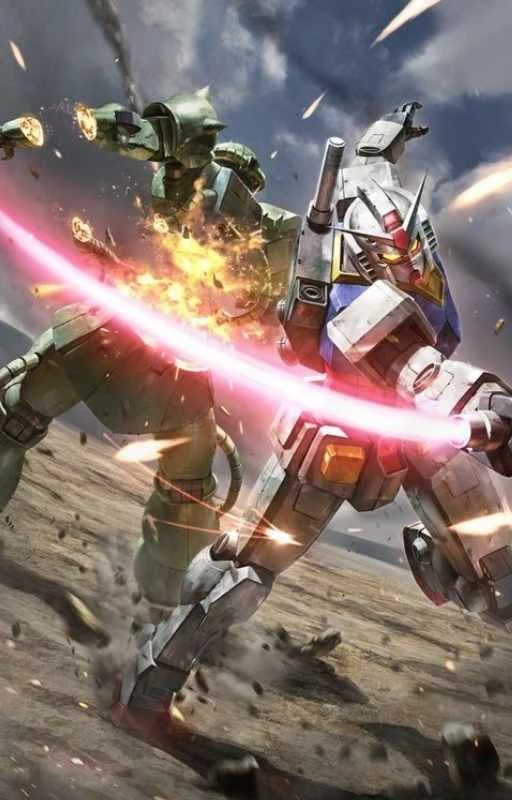 Ảnh 4K Gundam v&agrave; qu&aacute;i vật đ&aacute;nh nhau cực chất cho iPhone