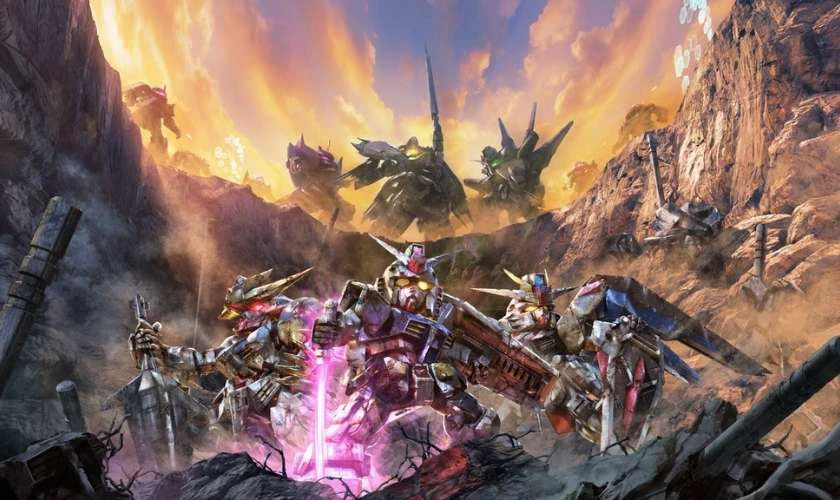 Wallpaper nhiều Gundam trong một khung ảnh cho m&aacute;y t&iacute;nh