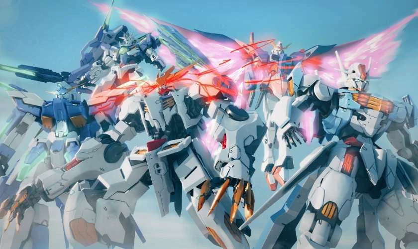 Wallpaper trang tr&iacute; nhiều Gundam cho m&aacute;y t&iacute;nh