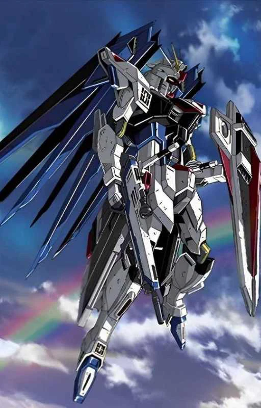 Wallpaper Gundam 4K bay tr&ecirc;n bầu trời cho điện thoại