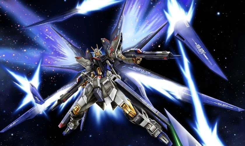 Bộ h&igrave;nh nền Gundam 4K bay trong kh&ocirc;ng gian si&ecirc;u ngầu cho m&aacute;y t&iacute;nh