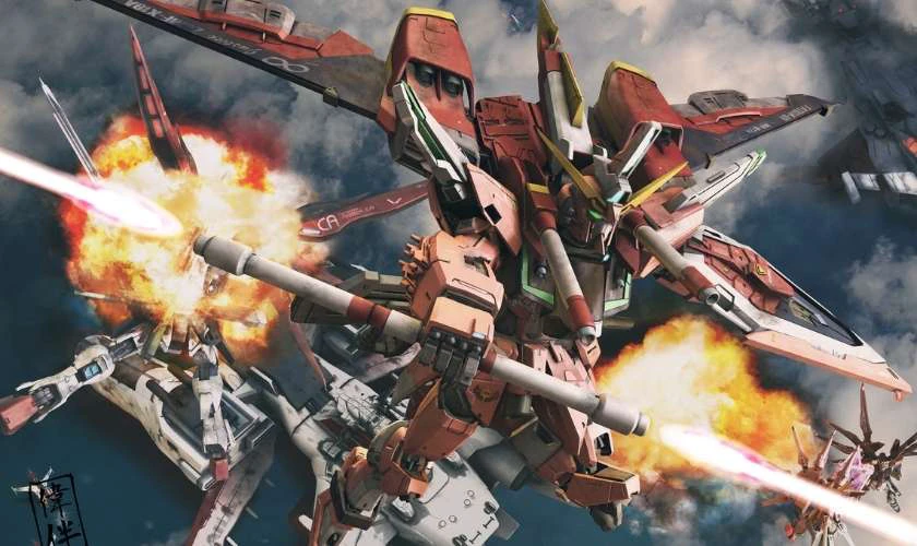Bộ h&igrave;nh nền Gundam 4K bay trong kh&ocirc;ng gian si&ecirc;u ấn tượng cho m&aacute;y t&iacute;nh