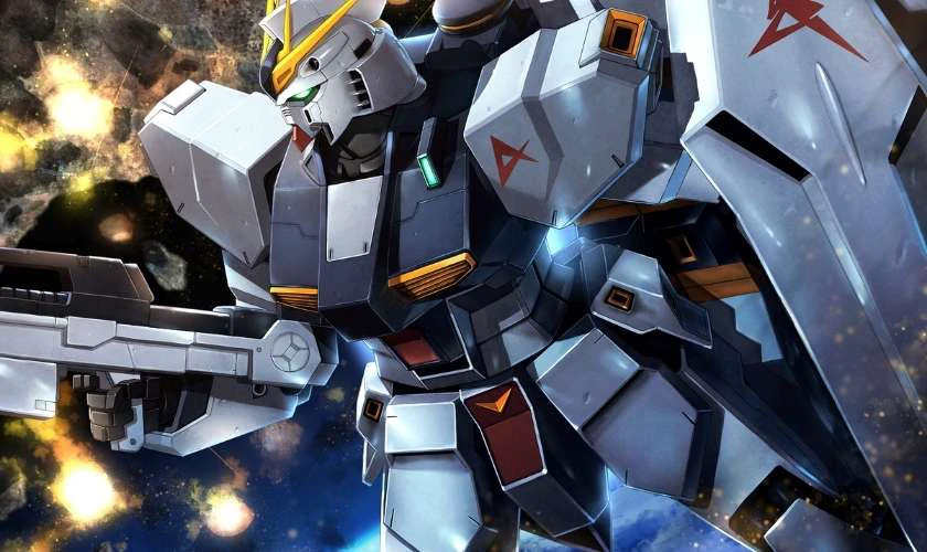 Bộ h&igrave;nh nền Gundam 4K bay trong kh&ocirc;ng gian si&ecirc;u đẹp cho m&aacute;y t&iacute;nh