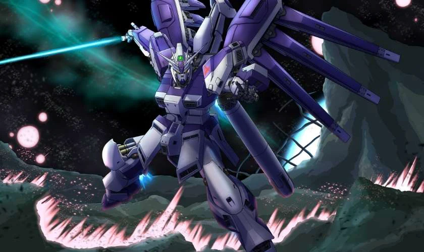 Ảnh nền Gundam 4K bay trong kh&ocirc;ng gian si&ecirc;u đẹp cho m&aacute;y t&iacute;nh