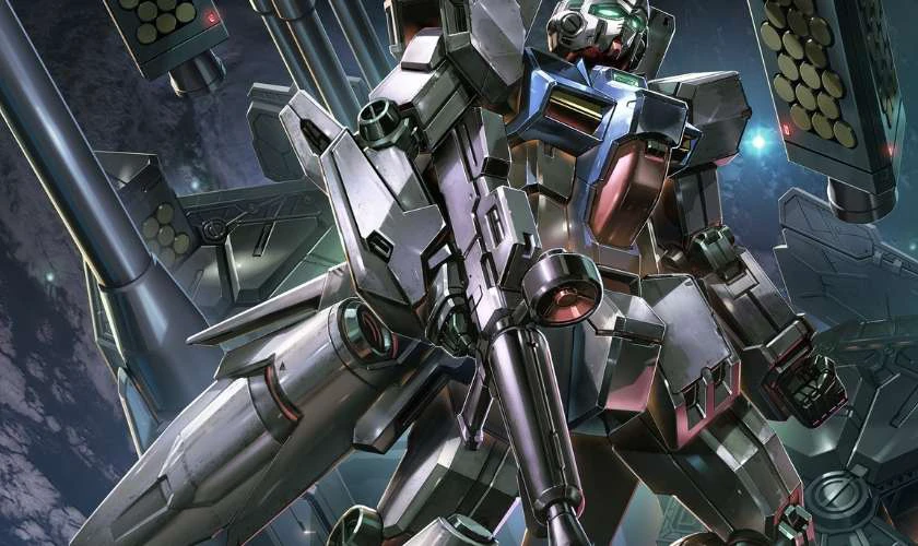 Ảnh nền Gundam 4K bay trong kh&ocirc;ng gian si&ecirc;u ngầu cho laptop