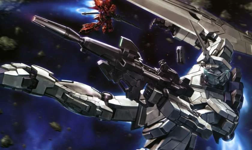 Ảnh nền Gundam 4K bay trong kh&ocirc;ng gian si&ecirc;u ấn tượng cho PC