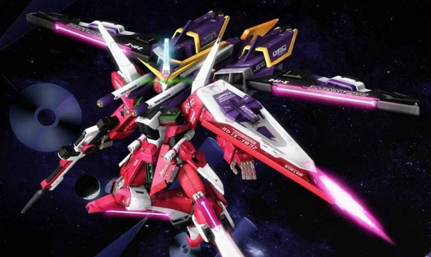 Wallpaper Gundam 4K bay trong kh&ocirc;ng gian si&ecirc;u ấn tượng cho laptop
