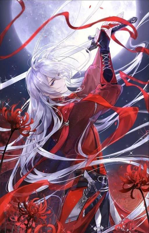 H&igrave;nh nền hoa bỉ ngạn anime kết hợp phim cổ trang