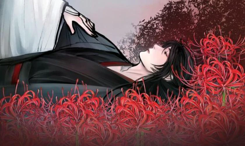 Wallpaper hoa bỉ ngạn cổ trang t&igrave;nh y&ecirc;u đau buồn tr&ecirc;n m&aacute;y t&iacute;nh