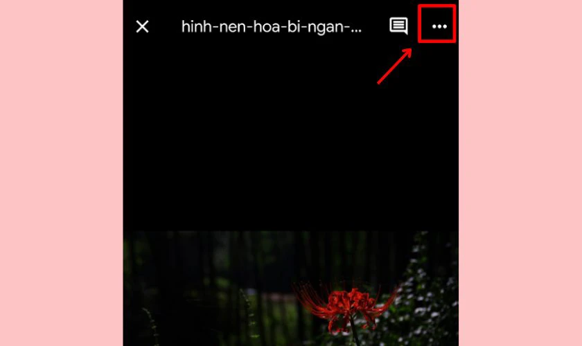 Chọn biểu tượng 3 chấm tr&ecirc;n g&oacute;c phải
