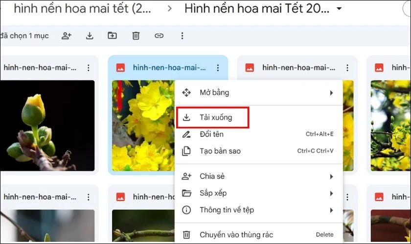 Tải xuống ảnh yêu thích
