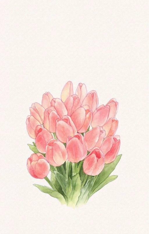 Ảnh hoa Tulip vẽ đẹp cho điện thoại&nbsp;dễ thương nhất