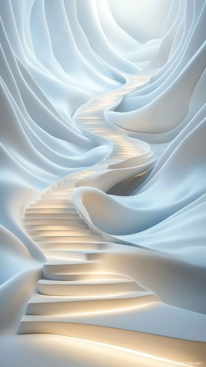 Wallpaper iOS 26.4 không gian 3D cho iPhone