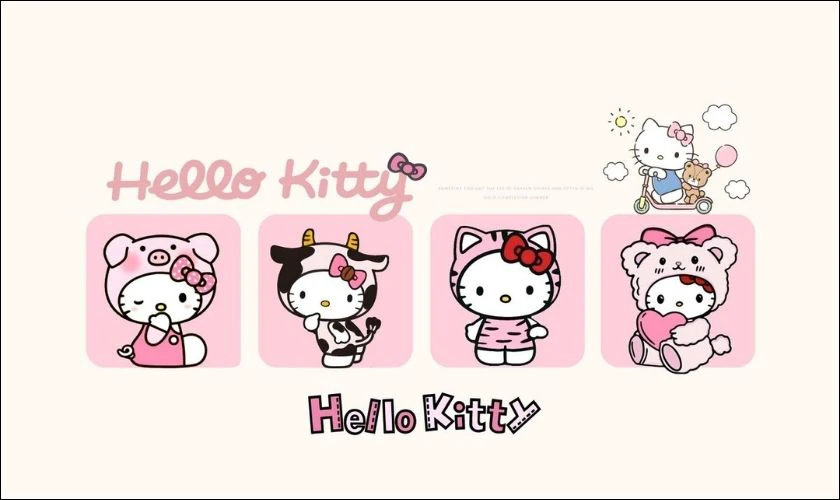 Những ch&uacute; m&egrave;o Hello Kitty dễ thương