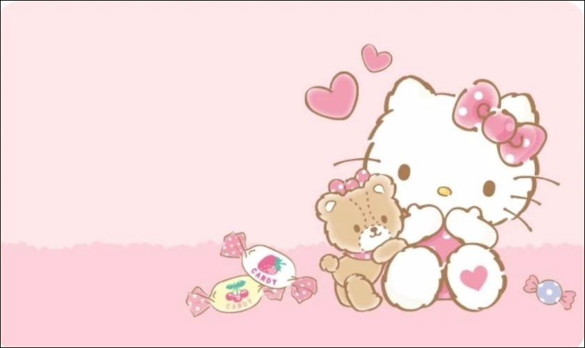 H&igrave;nh nền iPad Hello Kitty dễ thương