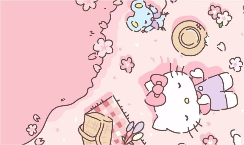H&igrave;nh nền iPad Hello Kitty đ&aacute;ng y&ecirc;u cho b&eacute;