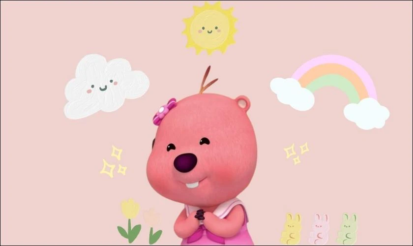H&igrave;nh nền iPad Loopy vui vẻ