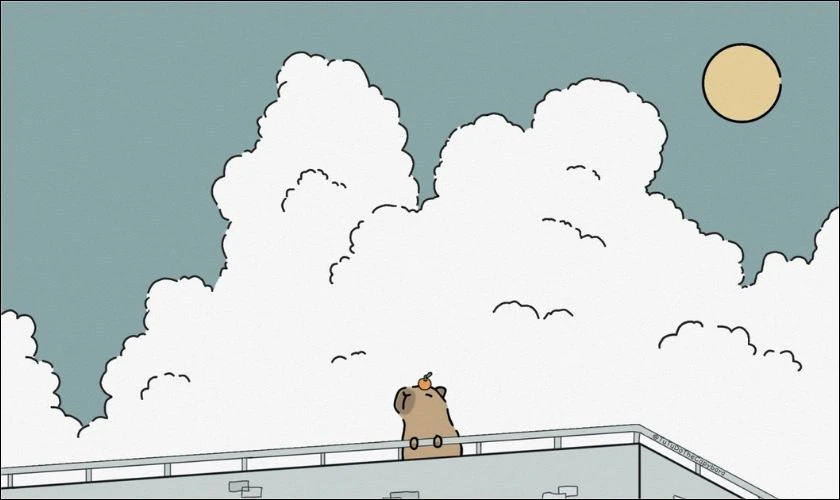 H&igrave;nh nền iPad Capybara 4K