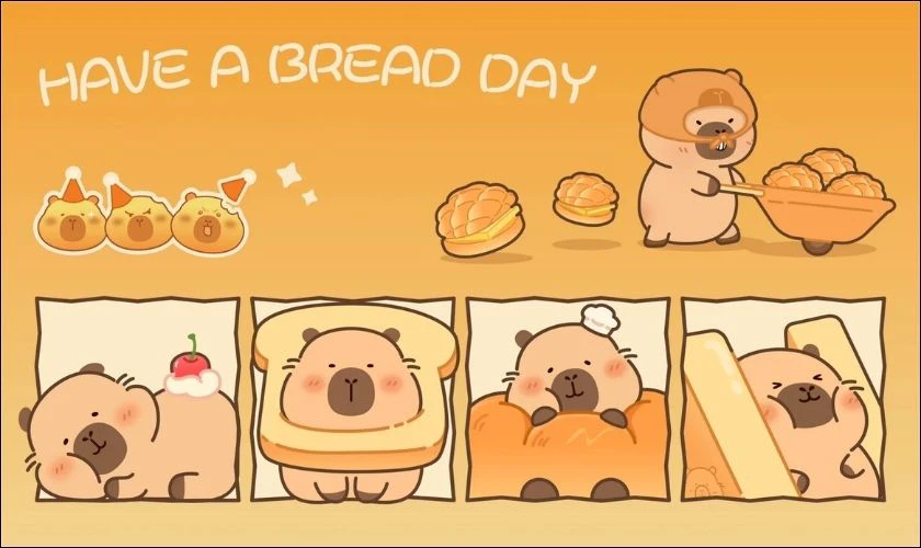 H&igrave;nh nền iPad Capybara dễ thương