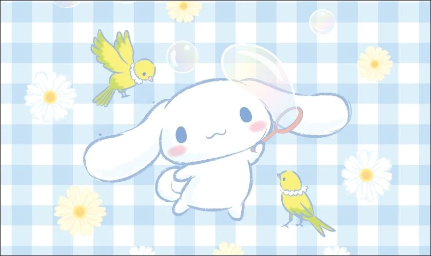 H&igrave;nh nền iPad Cinnamoroll tone xanh dương