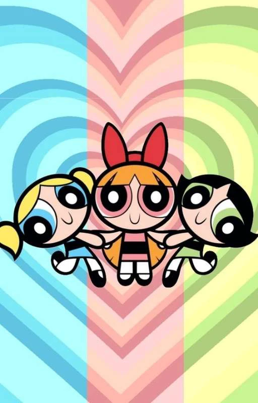 Wallpaper iPhone 11 hoạt hình The Powerpuff Girls