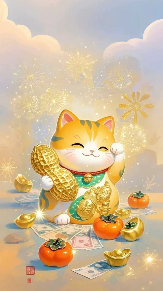 Ch&uacute; m&egrave;o v&agrave;ng may mắn