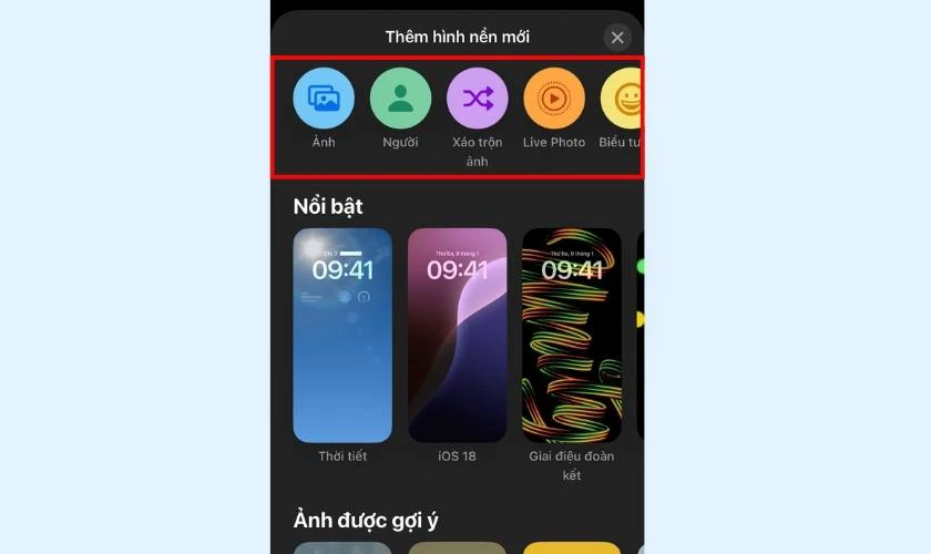 Chọn chế độ ảnh
