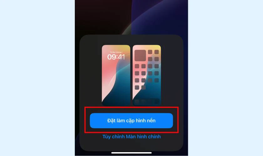 Đặt cặp làm hình nền