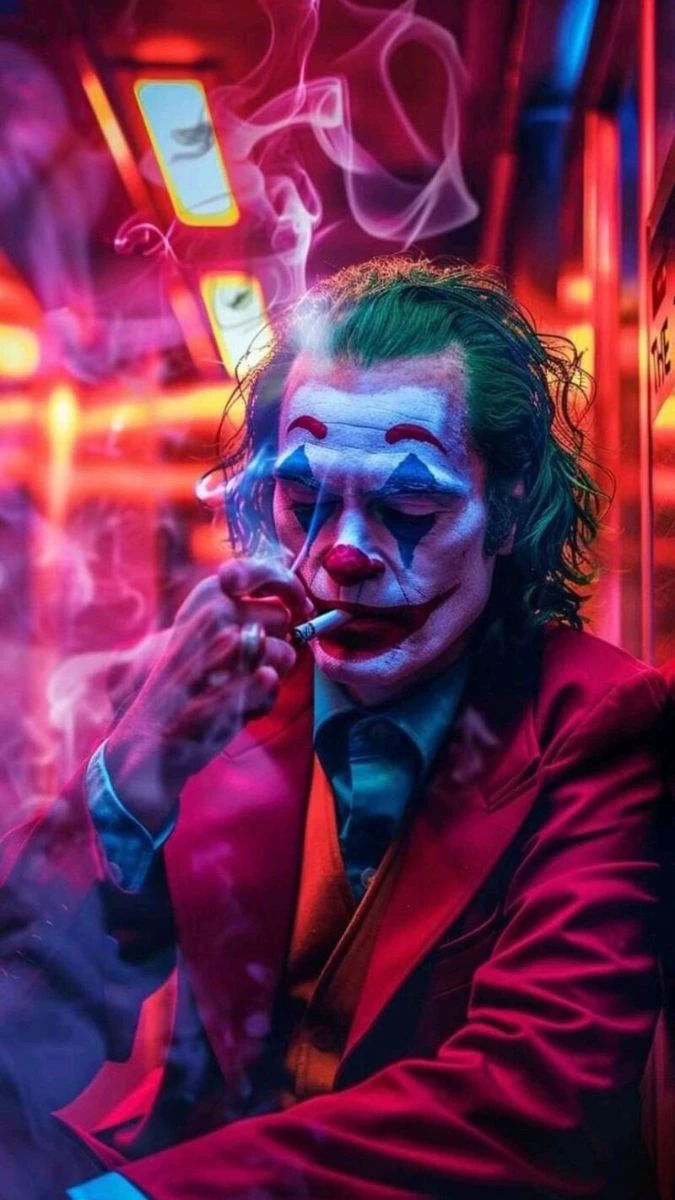 H&igrave;nh nền Joker buồn h&uacute;t thuốc