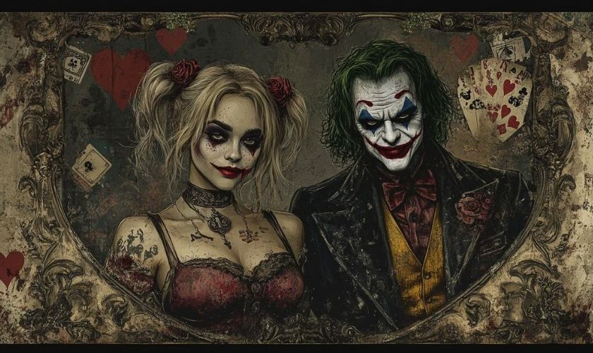 H&igrave;nh nền Joker v&agrave; Harley Quinn