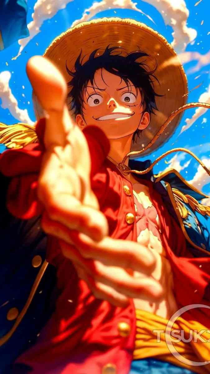 Hình nền không gian 3D iOS 26 nhân vật hoạt hình One Piece