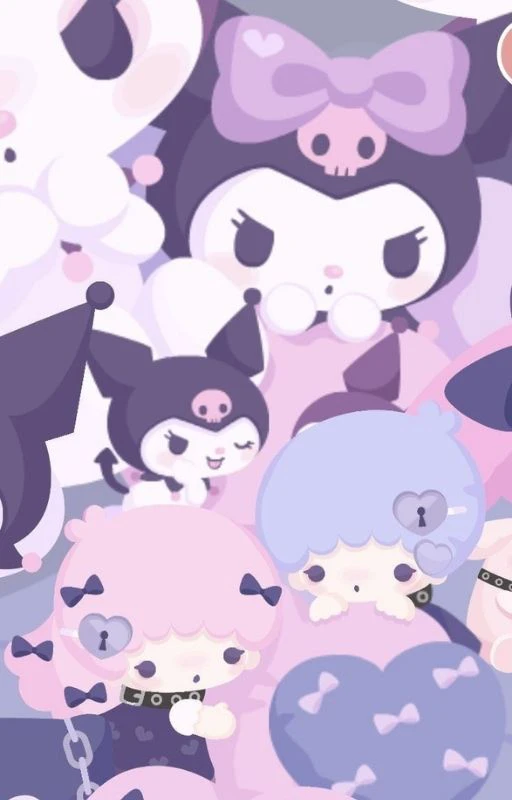 H&igrave;nh nền th&uacute; Kuromi cute đang cười d&agrave;nh cho m&aacute;y t&iacute;nh v&agrave; điện thoại