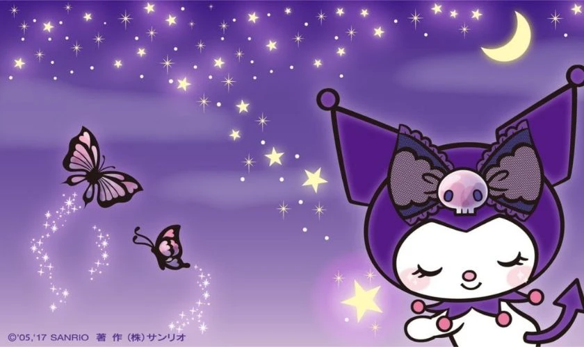 Bộ h&igrave;nh nền Kuromi cute ph&aacute;t s&aacute;ng cool ngầu&nbsp;dễ thương