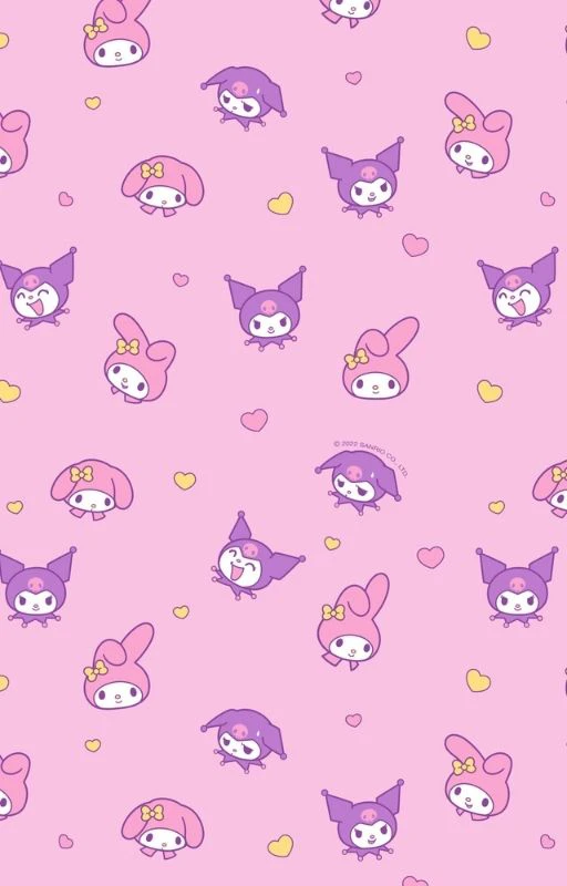 Ảnh m&aacute;y t&iacute;nh Kuromi cute v&agrave; Melody cute si&ecirc;u xinh
