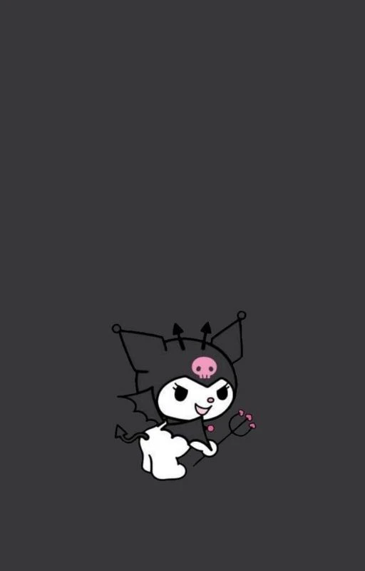 H&igrave;nh nền th&uacute; Kuromi cute đang cười nguy hiểm