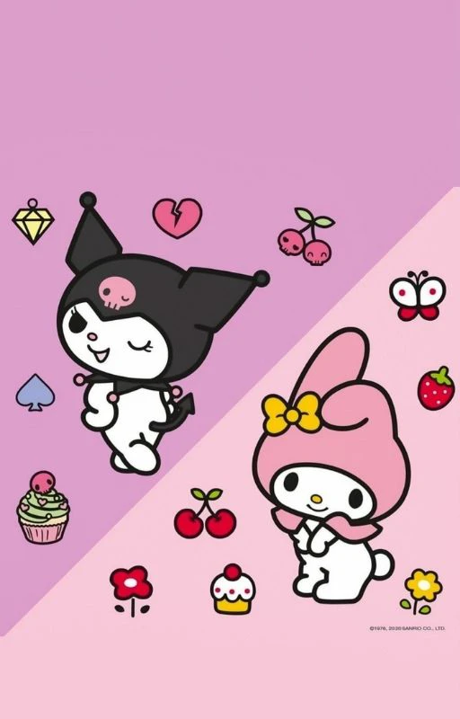Ảnh m&aacute;y t&iacute;nh Kuromi cute v&agrave; Melody cute, dễ thương
