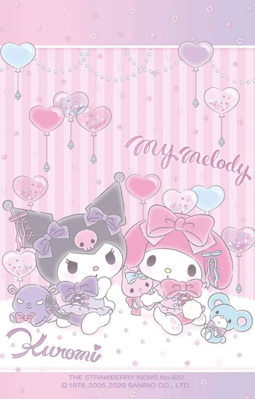 Ảnh m&aacute;y t&iacute;nh Kuromi cute v&agrave; Melody cute cực dễ thương