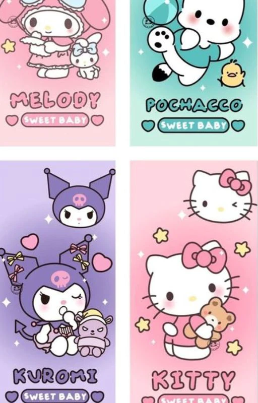 Wallpaper Kuromi v&agrave; Hello Kitty cho điện thoại đẹp