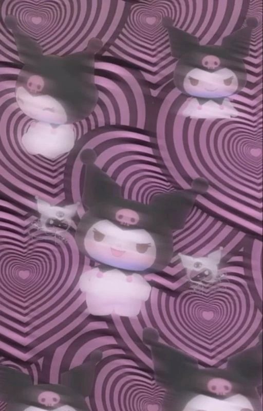 H&igrave;nh nền th&uacute; Kuromi đang cười cực cute