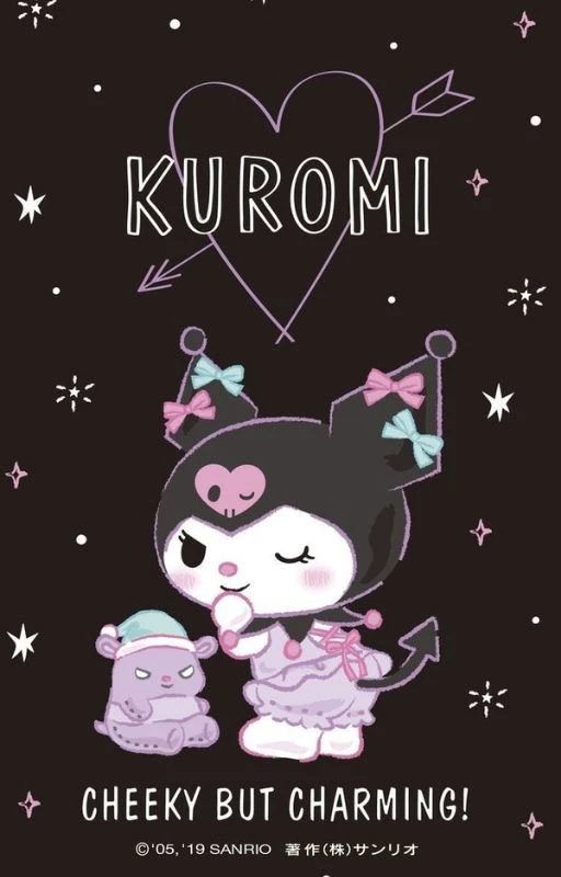 Ảnh Kuromi đeo nơ cho m&aacute;y t&iacute;nh, điện thoại cực dễ thương