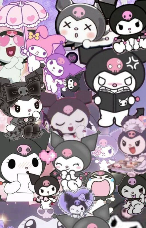 Ảnh Kuromi với nhiều biểu cảm cho điện thoại v&agrave; m&aacute;y t&iacute;nh cực n&eacute;t