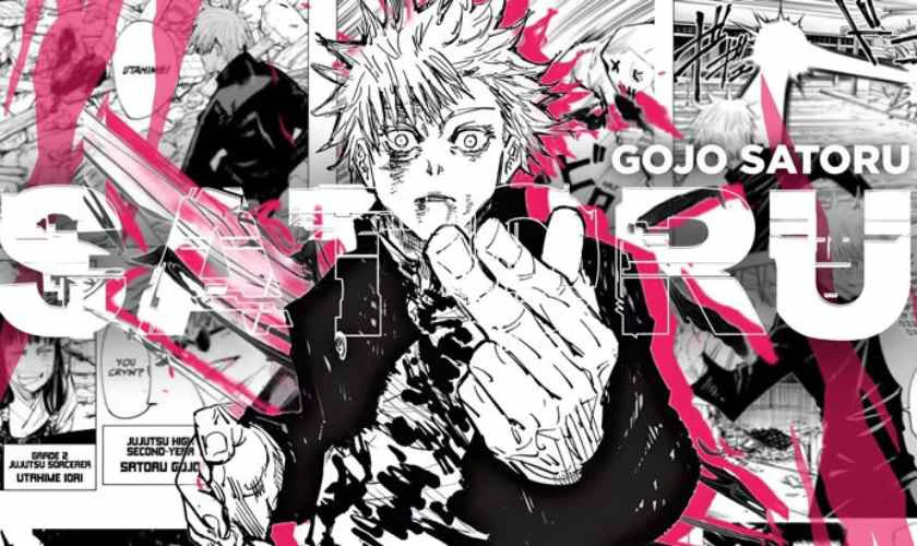 H&igrave;nh nền m&agrave;u đen anime Gojo Saturo