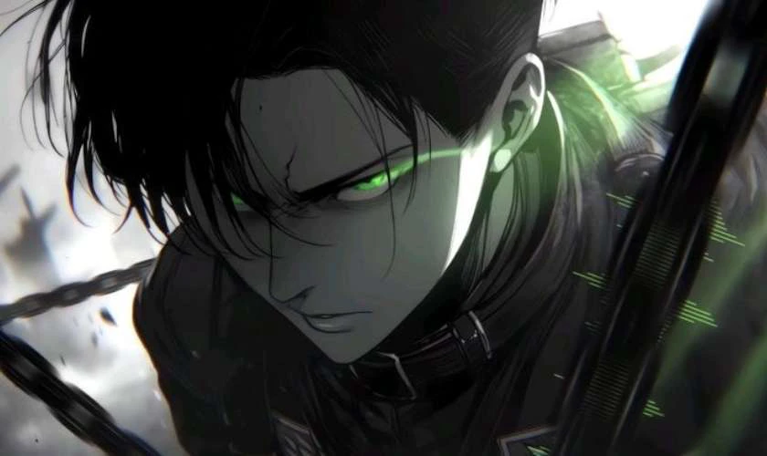H&igrave;nh nền m&agrave;u đen anime ngầu, mặt lạnh