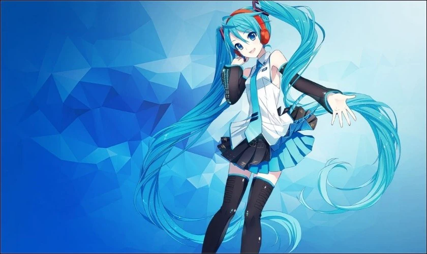 H&igrave;nh nền m&agrave;u xanh dương anime