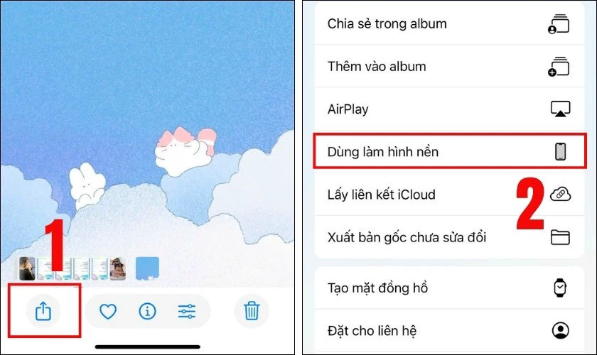 C&agrave;i h&igrave;nh nền m&agrave;u xanh tr&ecirc;n iPhone