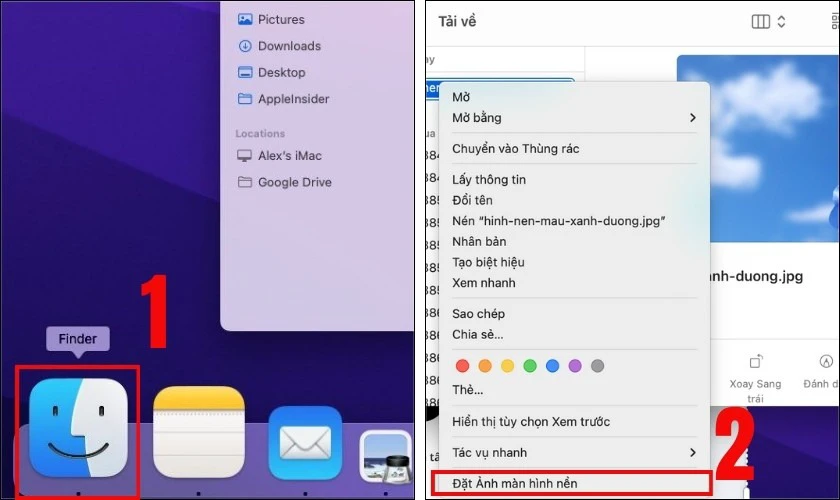 C&agrave;i h&igrave;nh nền tr&ecirc;n m&aacute;y Macbook