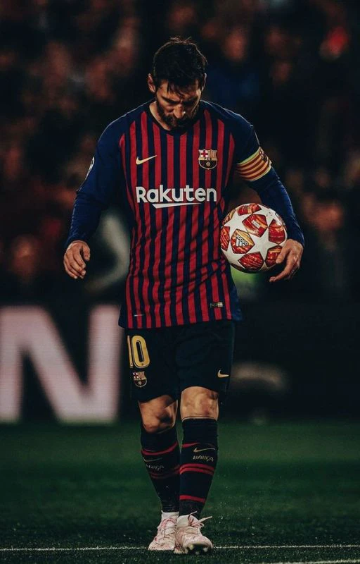 H&igrave;nh nền Messi 4K trong m&agrave;u &aacute;o c&acirc;u lạc bộ Barcelona chất nhất