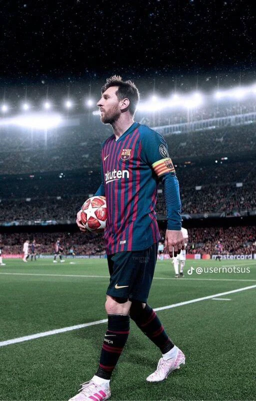 H&igrave;nh nền Messi 4K trong m&agrave;u &aacute;o c&acirc;u lạc bộ Barcelona cực ngầu
