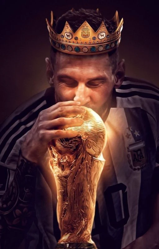 H&igrave;nh nền Leo Messi 4K v&ocirc; địch World Cup ngầu